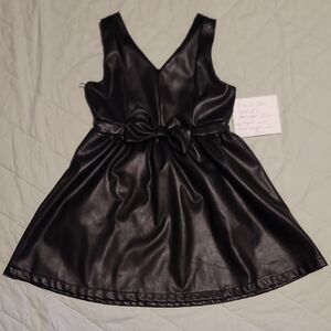 Elegant Kids Formal Dress - Black Leather